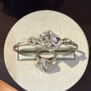 Genuine Swarovski Crystal Bracelet and Ring Set
Ring size 7